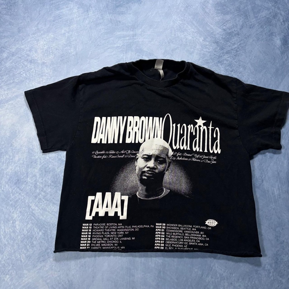 Danny Brown black tour t shirt cropped